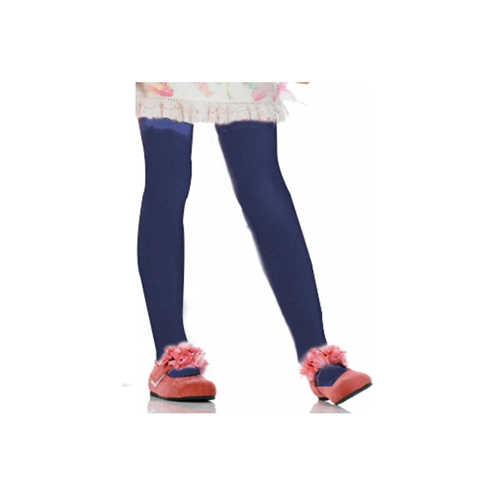 3 Girls Stockings Footed Tights Uniform Kids Toddler Ballet Dance Pantyhose Navy