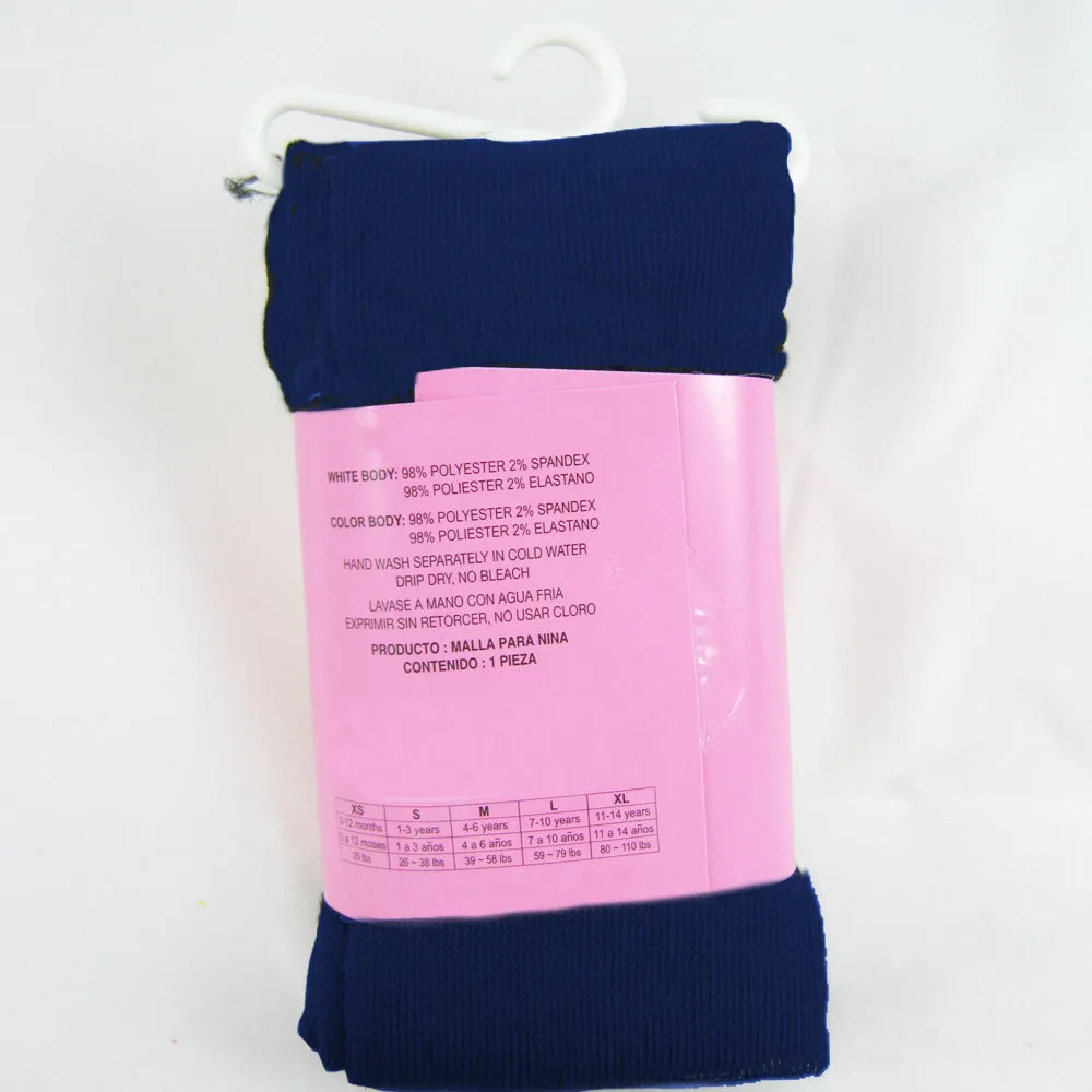 3 Girls Stockings Footed Tights Uniform Kids Toddler Ballet Dance Pantyhose Navy