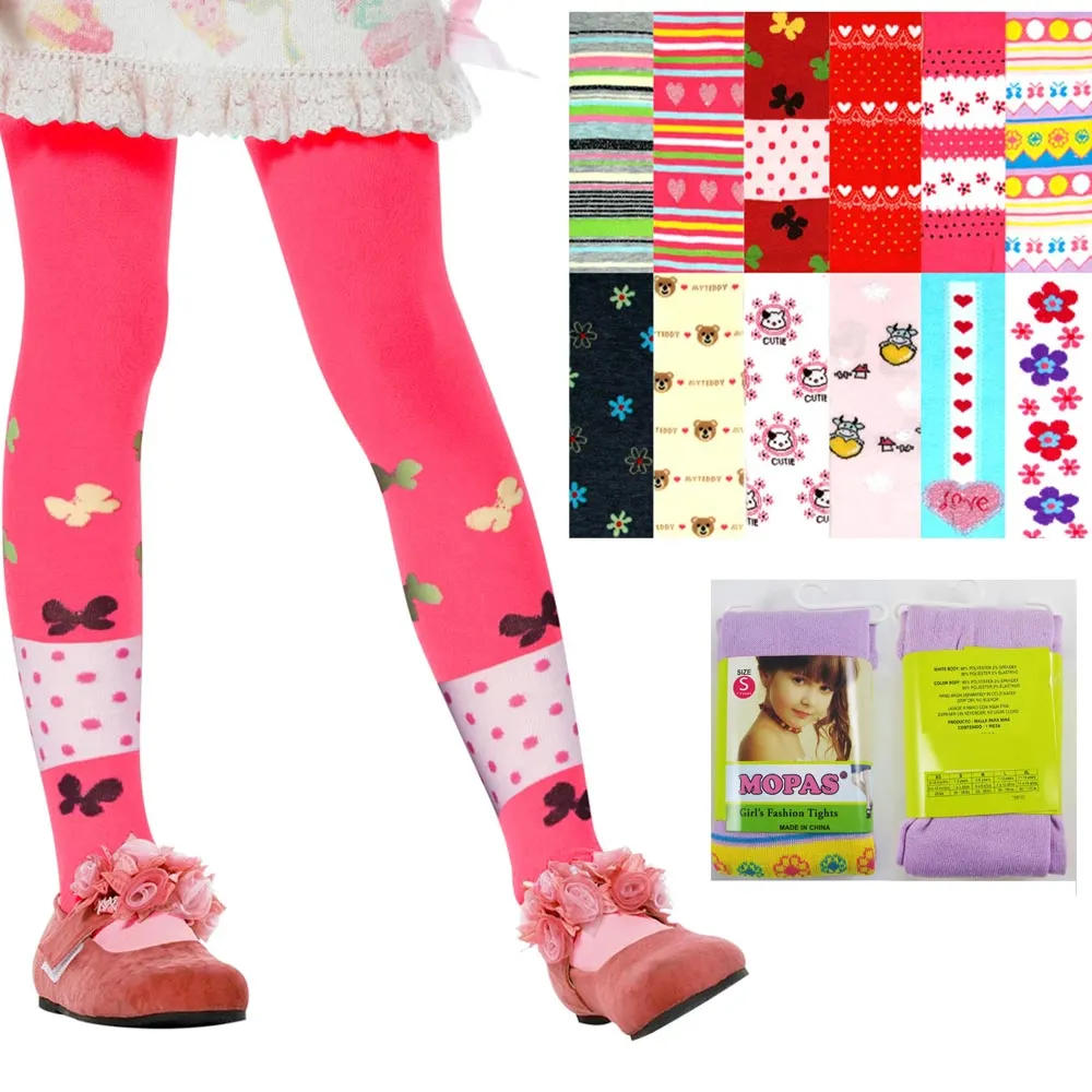 6 Cute Baby Kid Girl Tights Socks Stockings Pants Hosiery Pantyhose 1-3 Years Sm