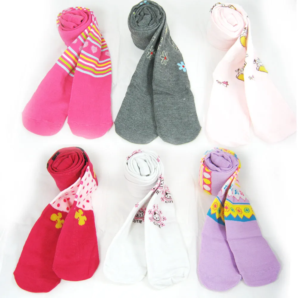 6 Cute Baby Kid Girl Tights Socks Stockings Pants Hosiery Pantyhose 1-3 Years Sm