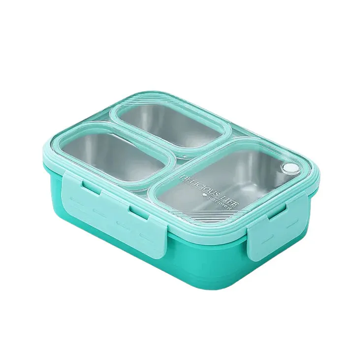 Combo of Lunch Box And Bottle - Green