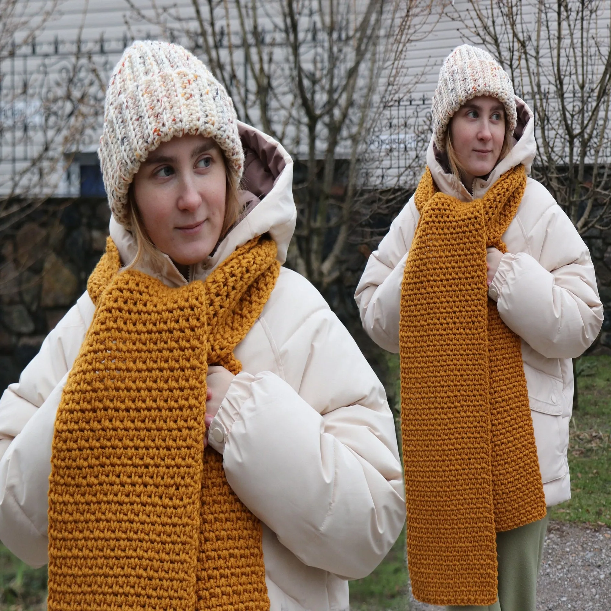 Crochet Scarf pattern, US standard terms, Skill level beginner
