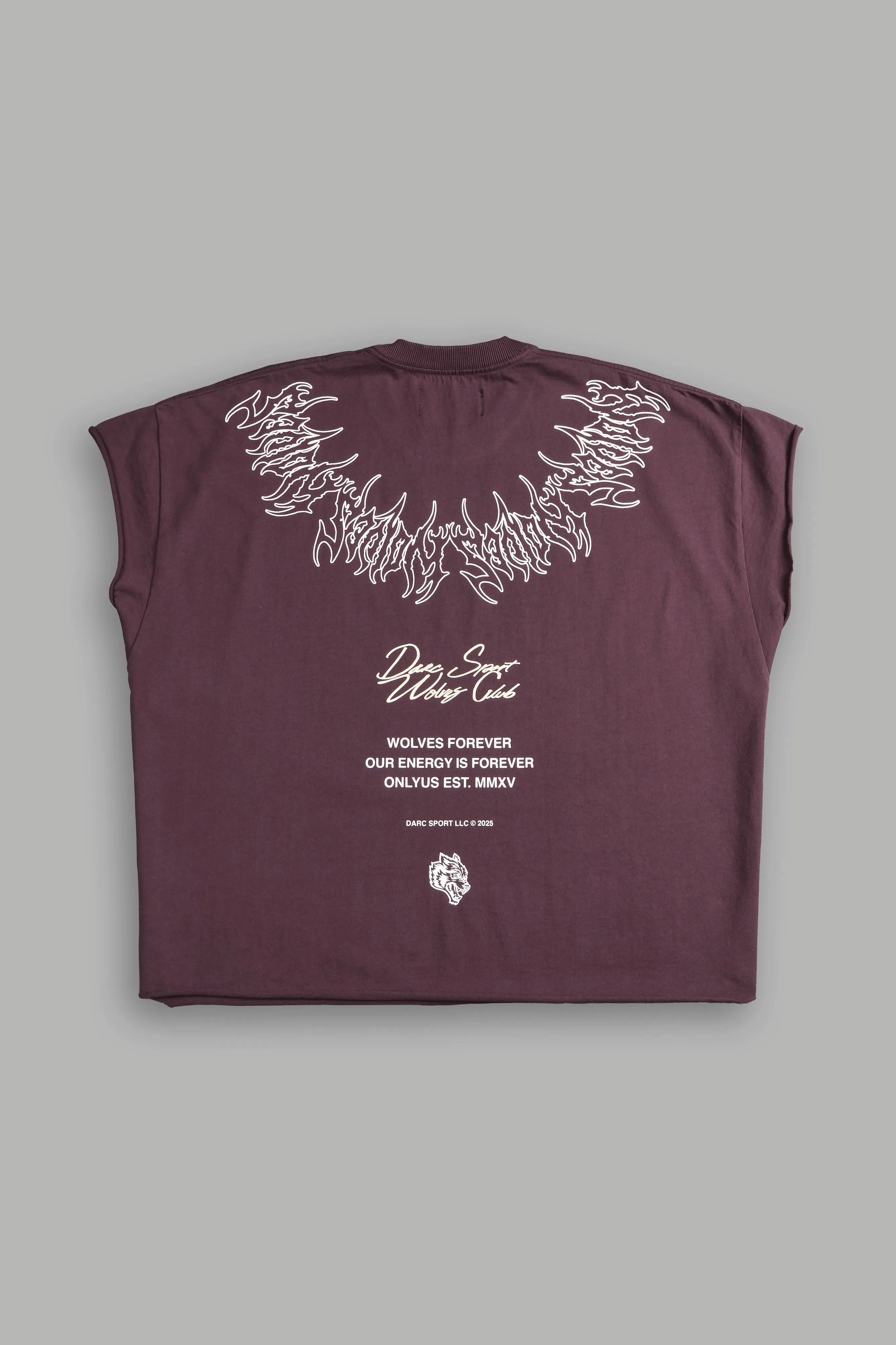 Darc Core "Grunge" Cut Off Tee in Darc Purple