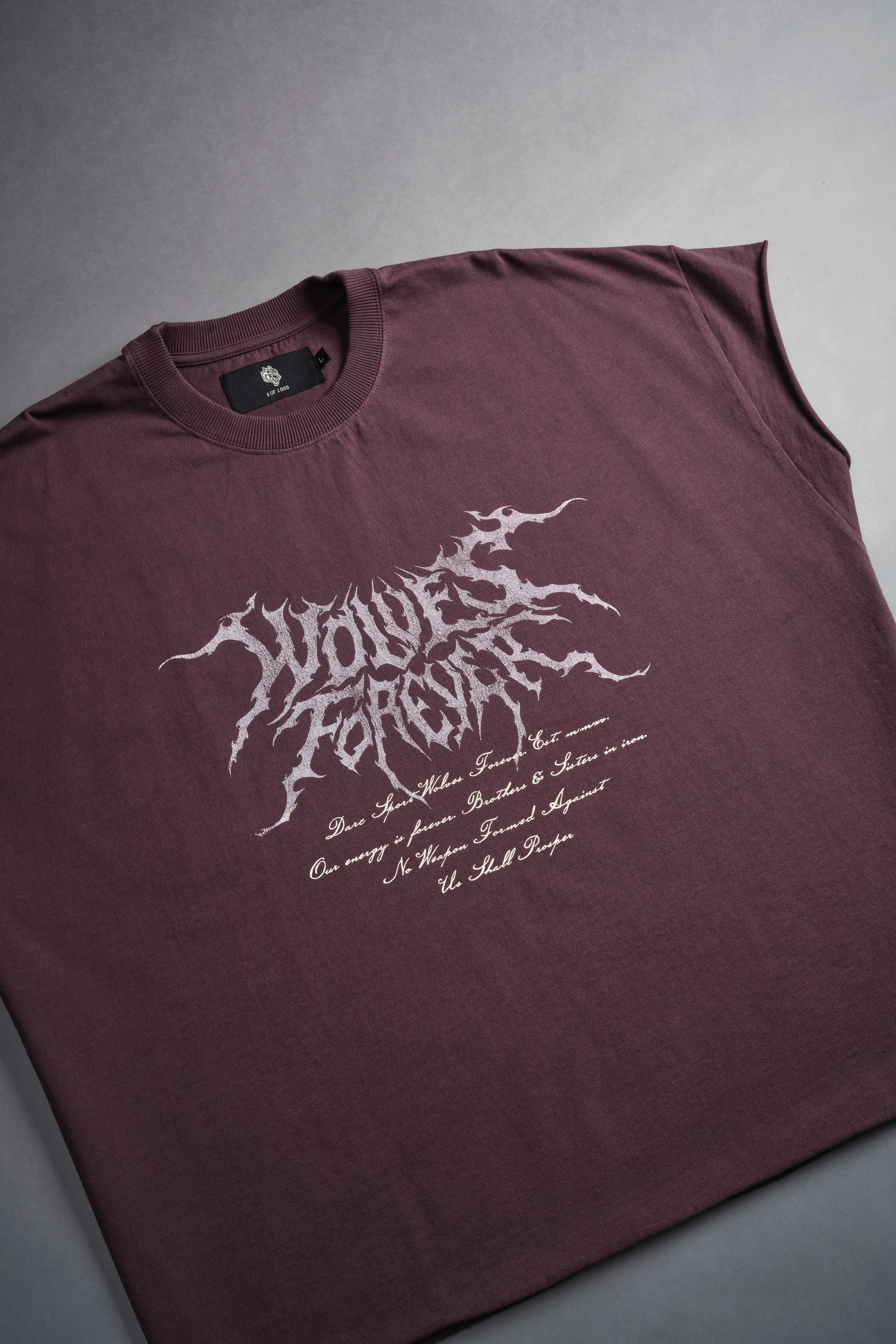 Darc Core "Grunge" Cut Off Tee in Darc Purple