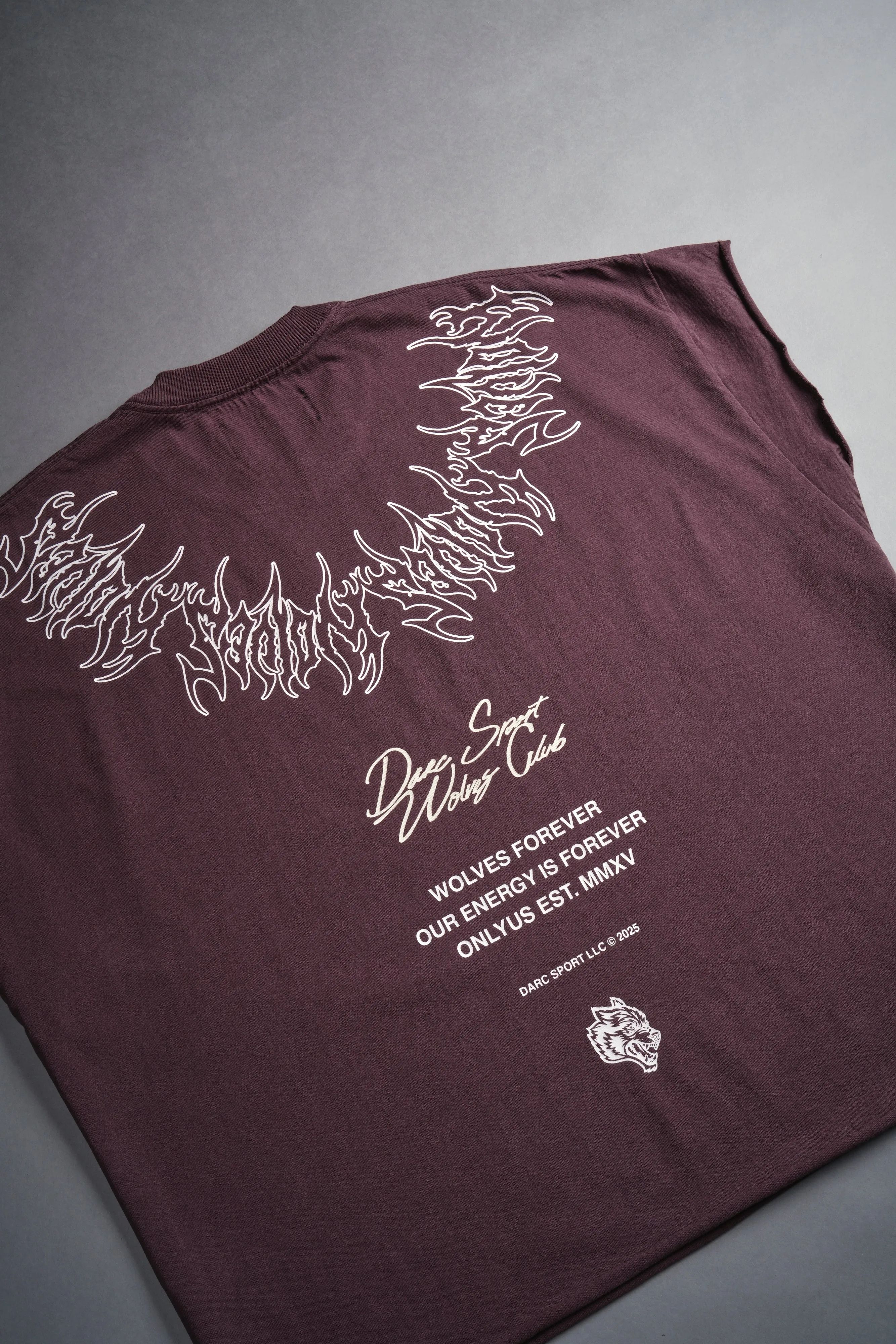 Darc Core "Grunge" Cut Off Tee in Darc Purple