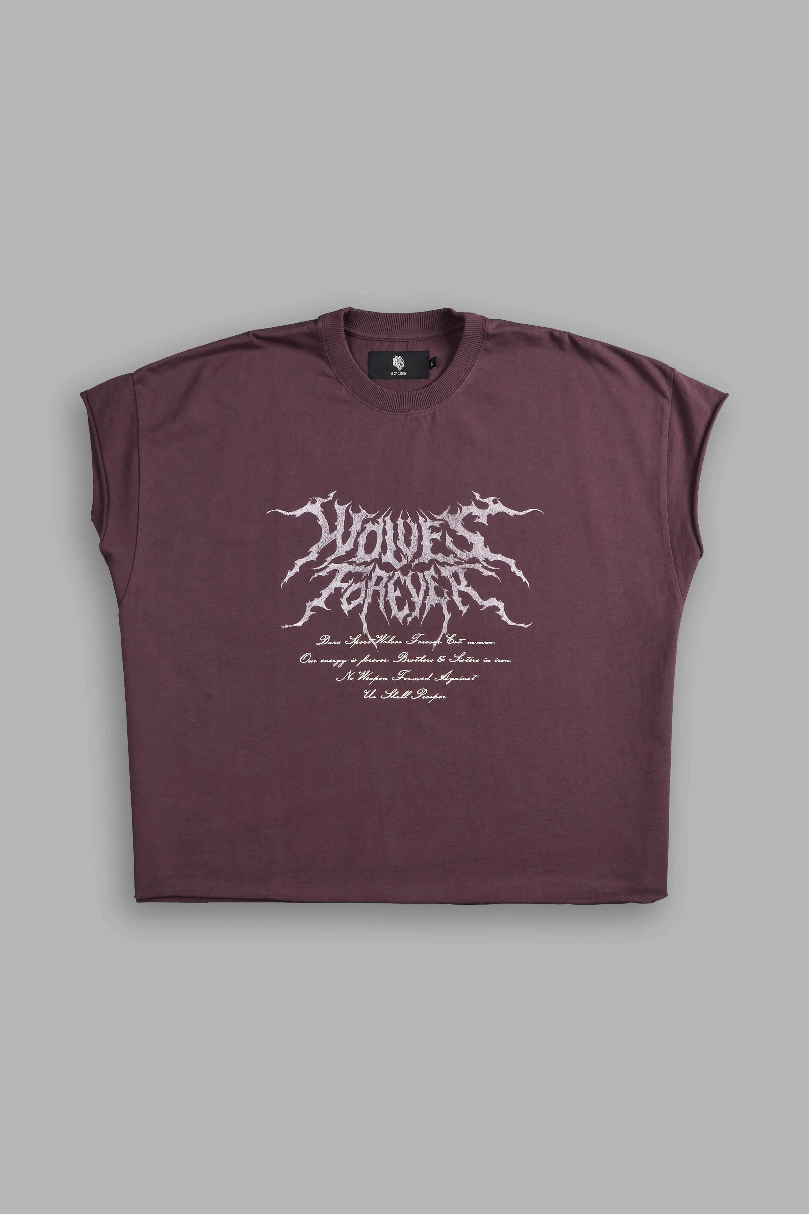 Darc Core "Grunge" Cut Off Tee in Darc Purple