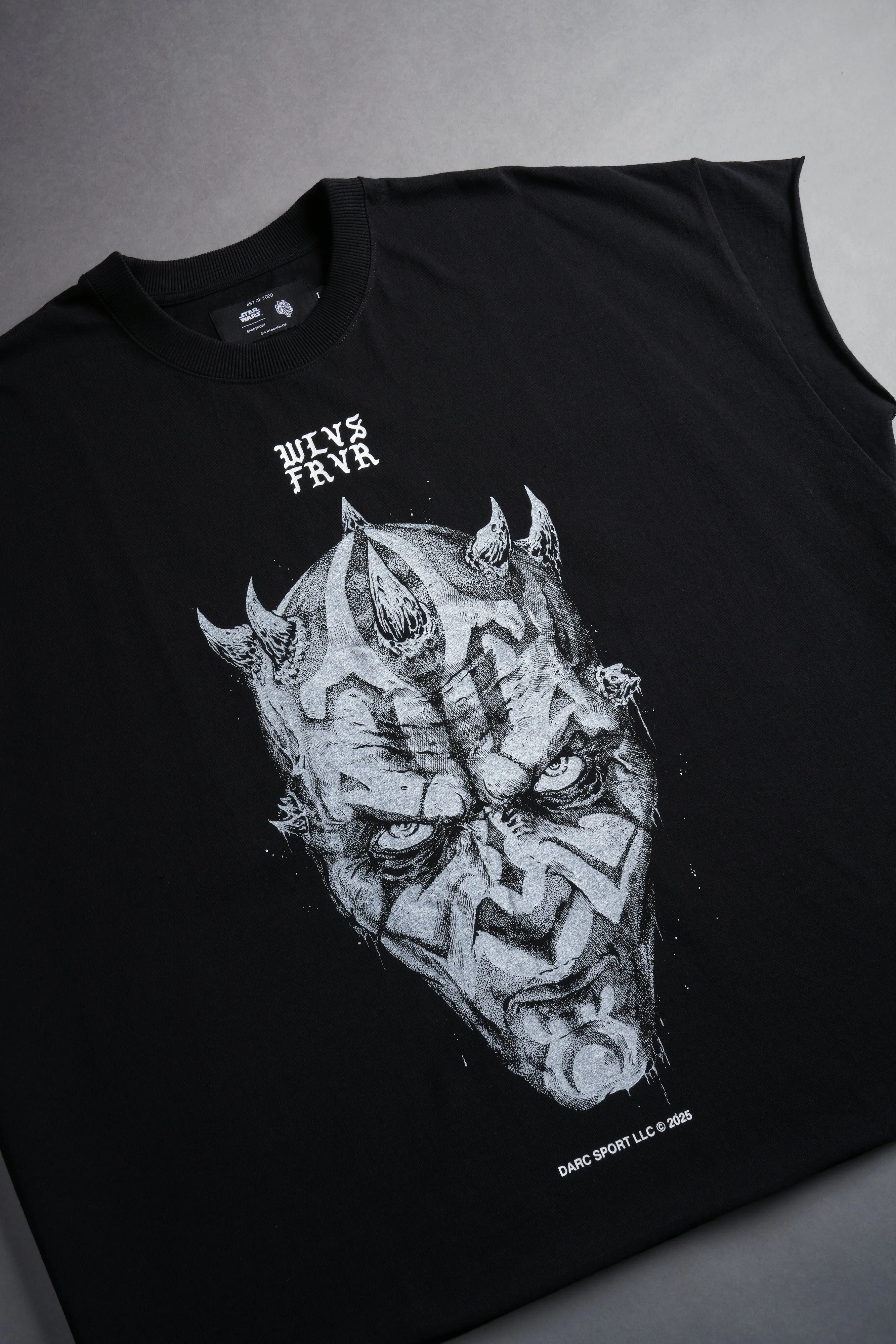 Dark Apprentice "Grunge" Cut Off Tee in Black