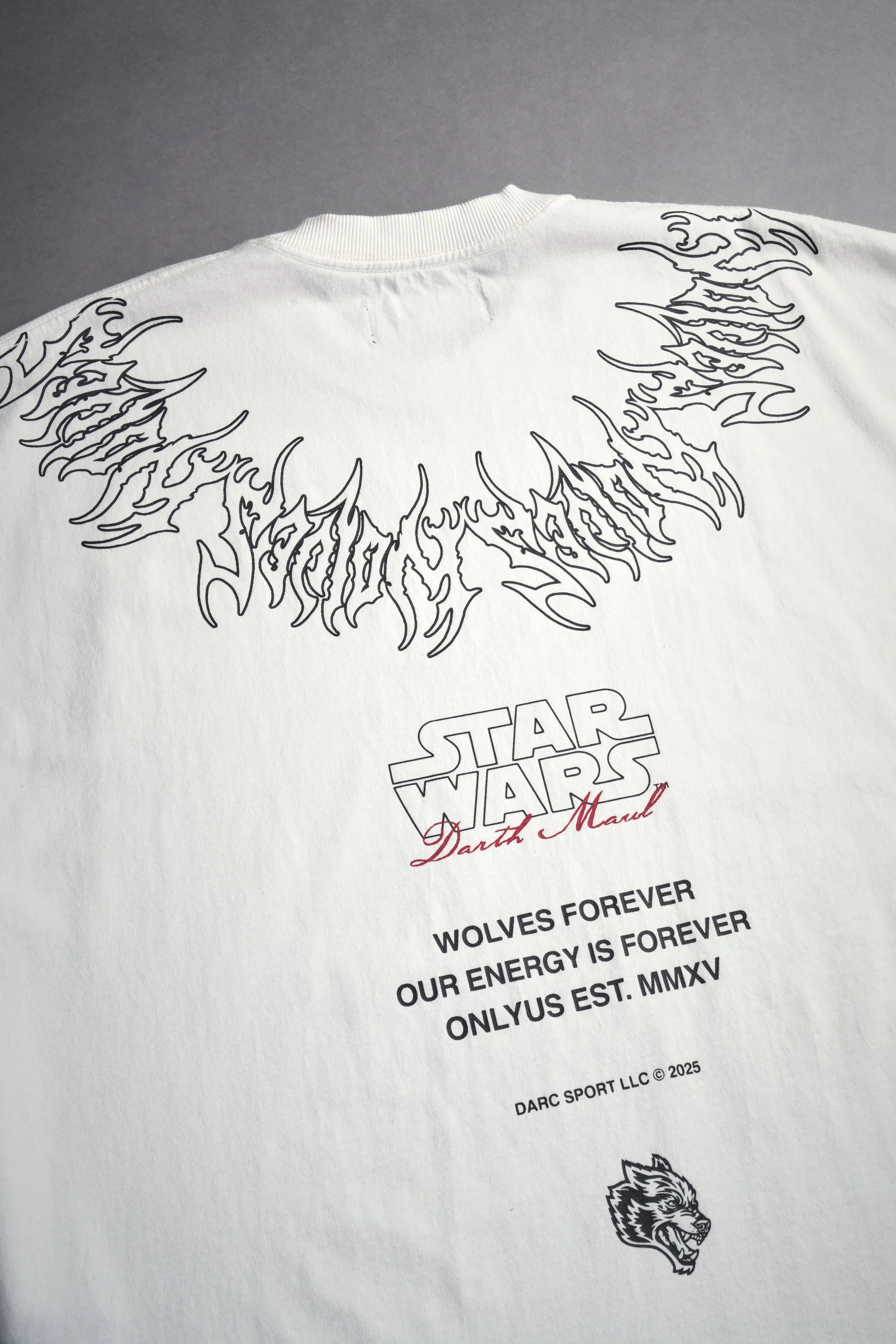 Dark Apprentice "Grunge" Cut Off Tee in Cream