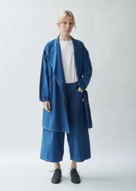 Denim Asymmetrical Box Pocket Coat
