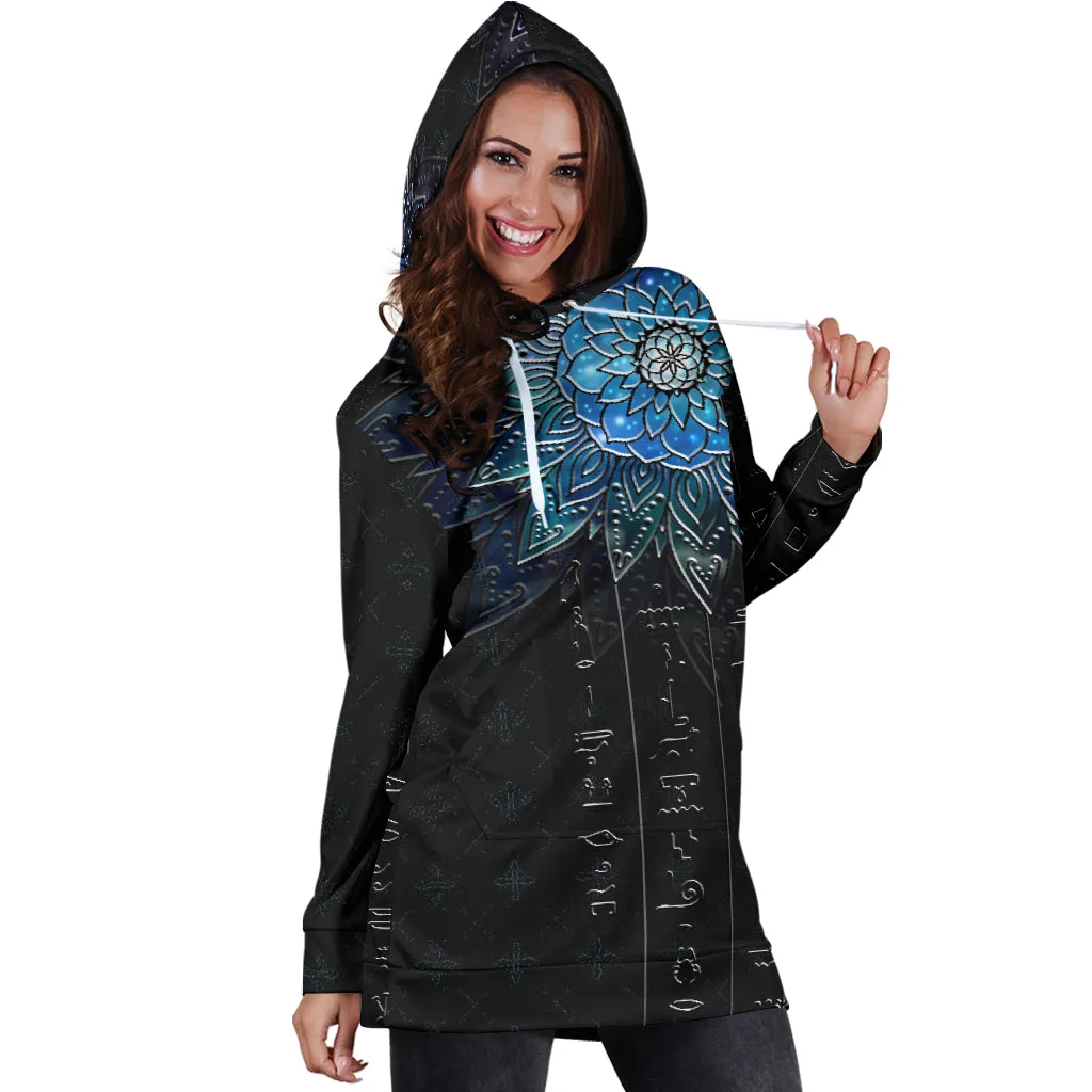 Hieroglyphic Mandala | Hoodie Dress | Mandalazed