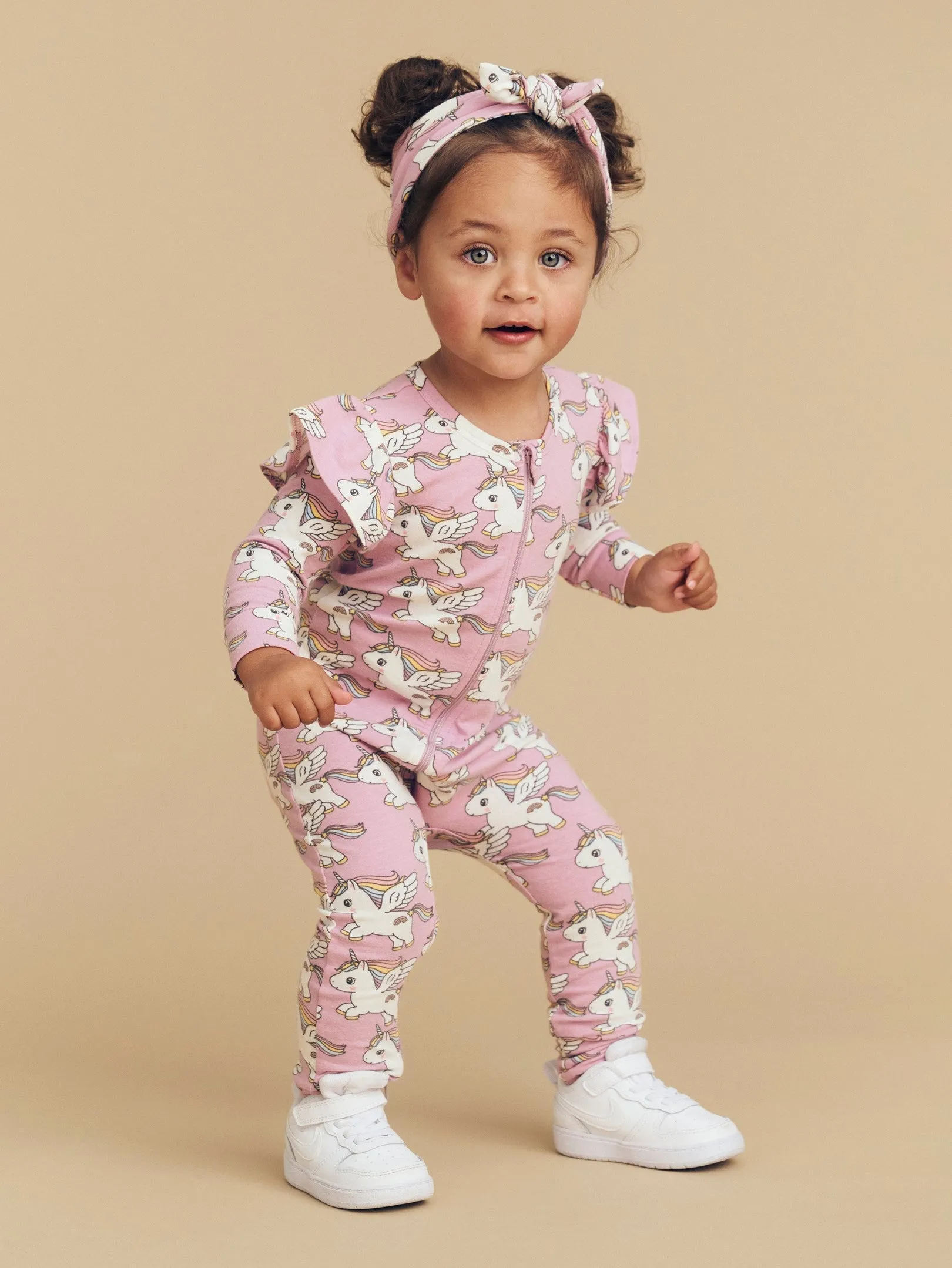 Huxbaby Magical Unicorn Frill Romper - Orchid