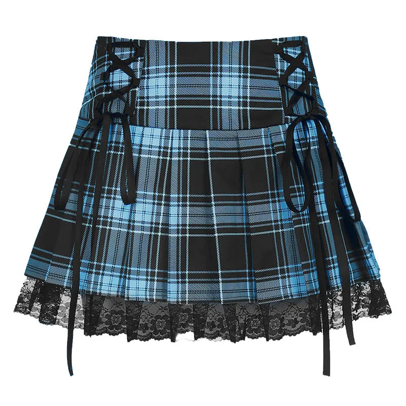 Lace pleated skirt KF82000