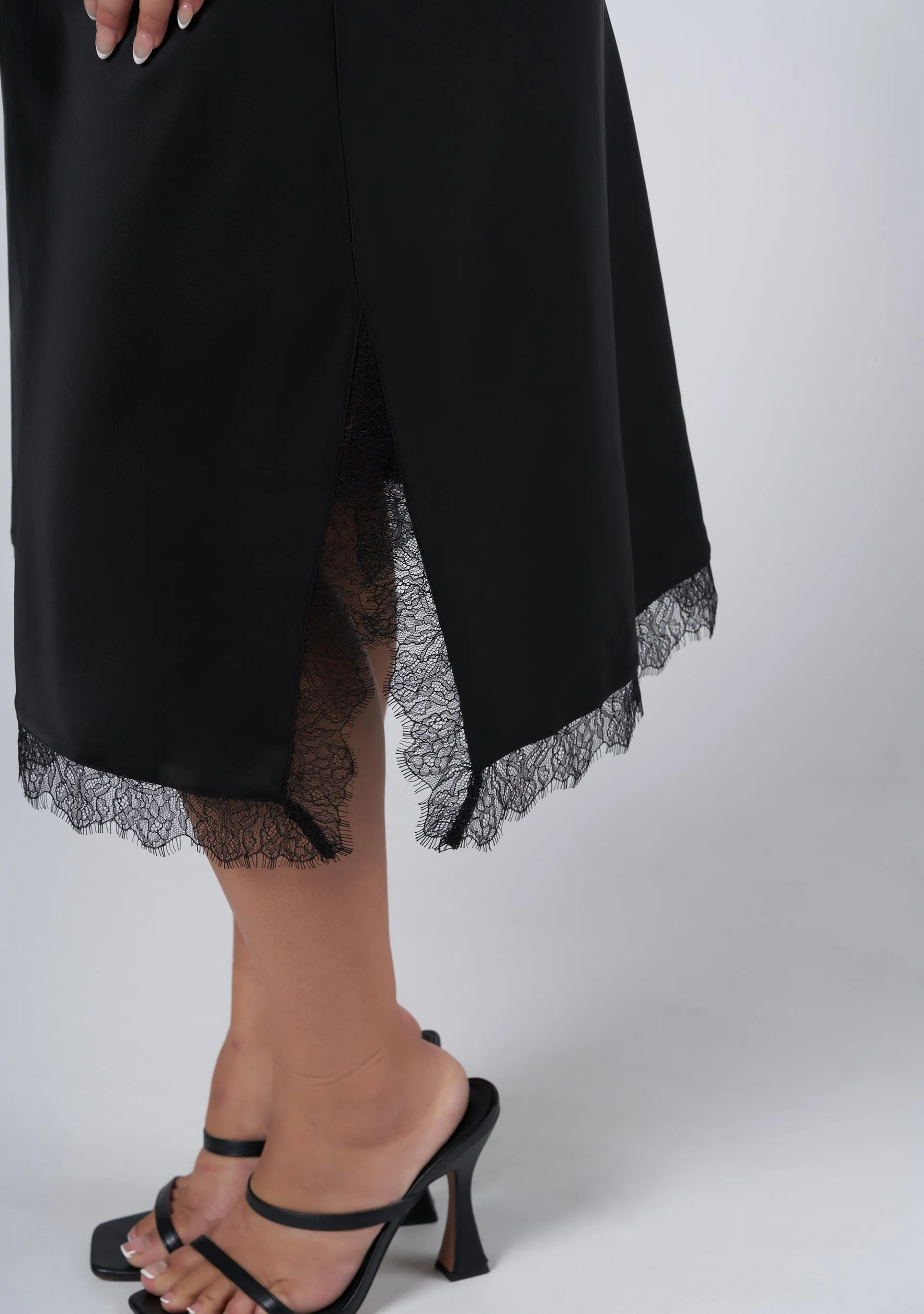 Last Nite Midi Slip Skirt