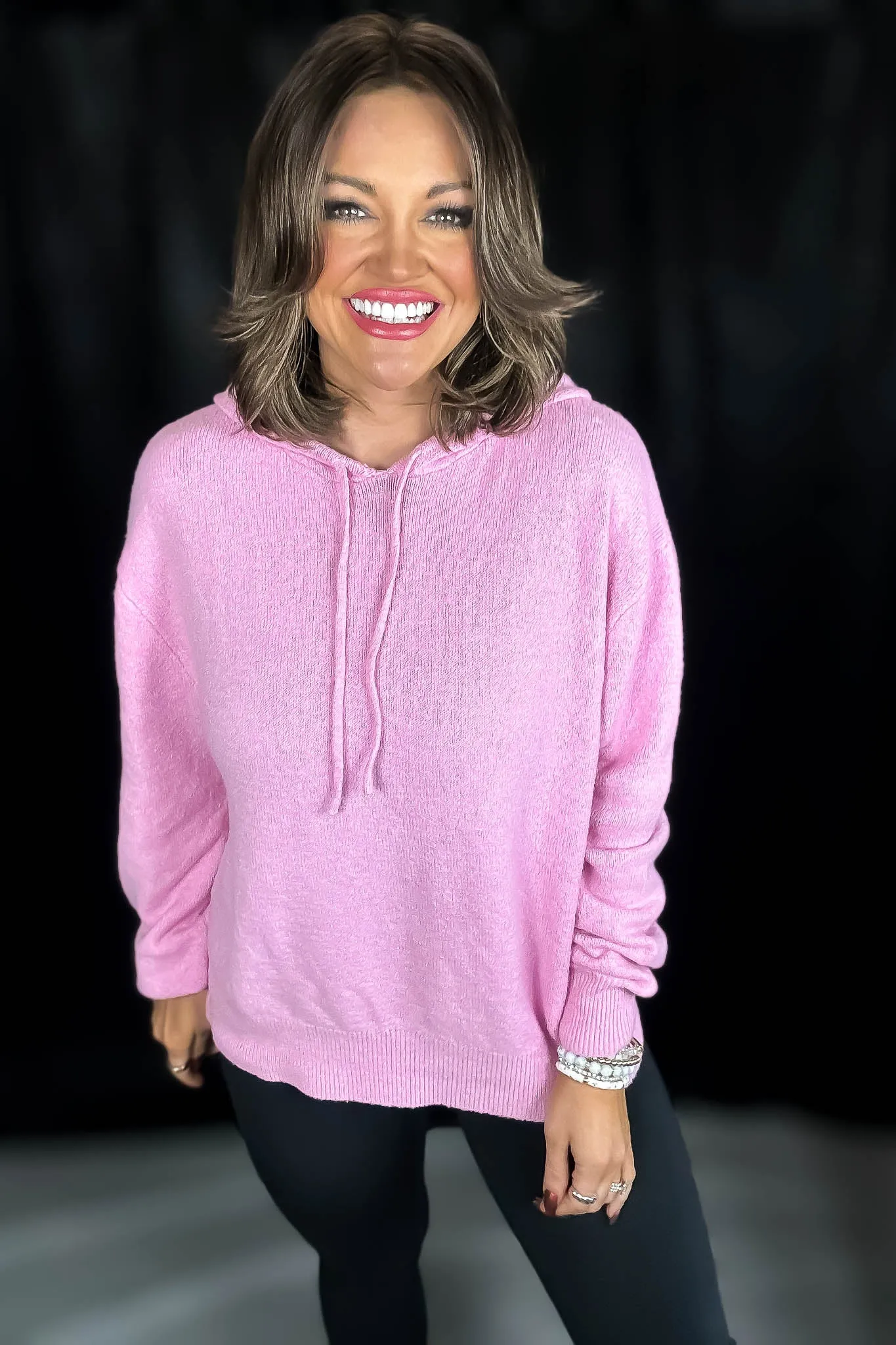 Most Magical Pink Drawstring Hoodie Sweater