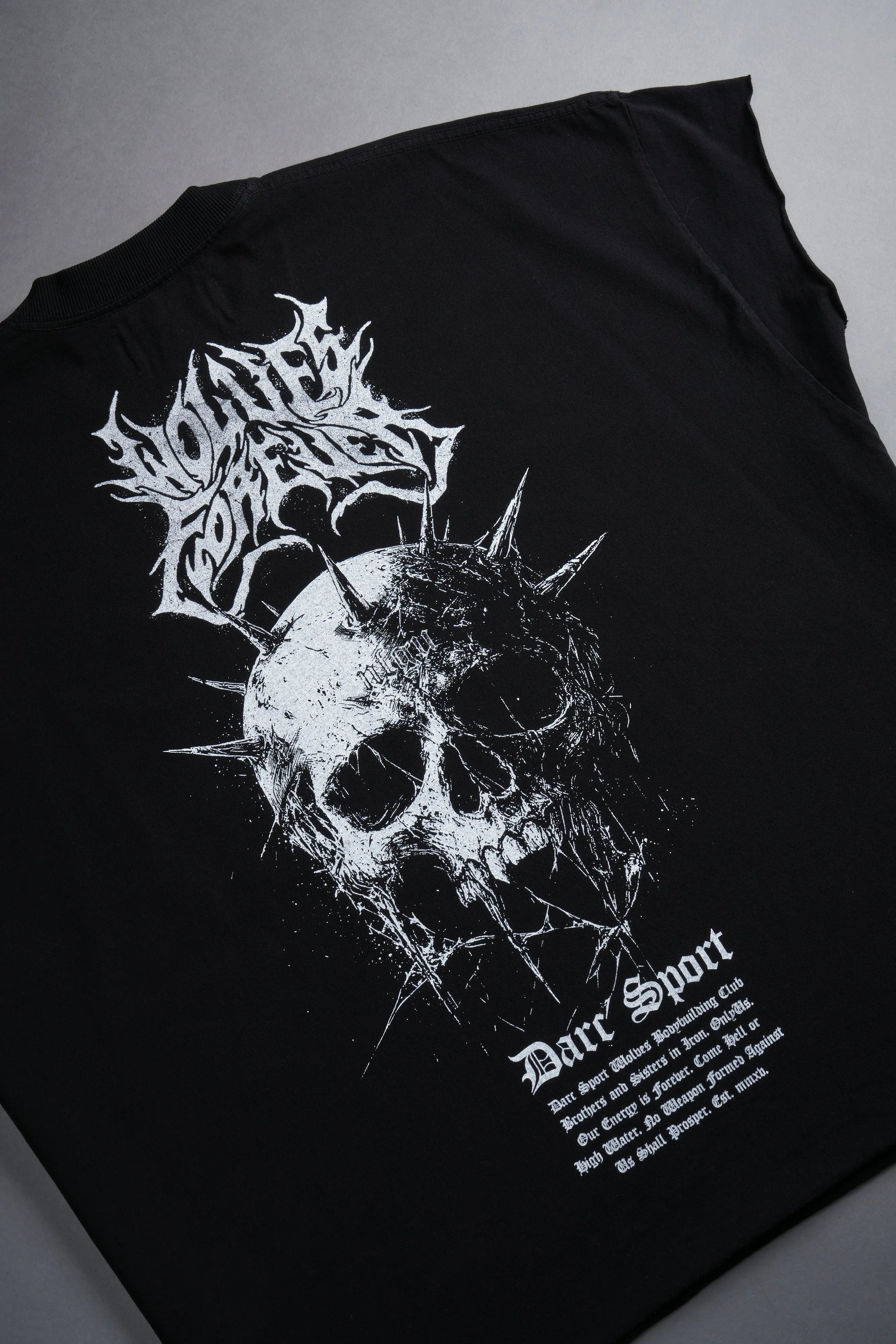 Mourning Star "Grunge" Cut Off Tee in Black