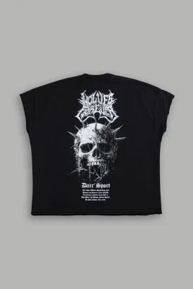 Mourning Star "Grunge" Cut Off Tee in Black