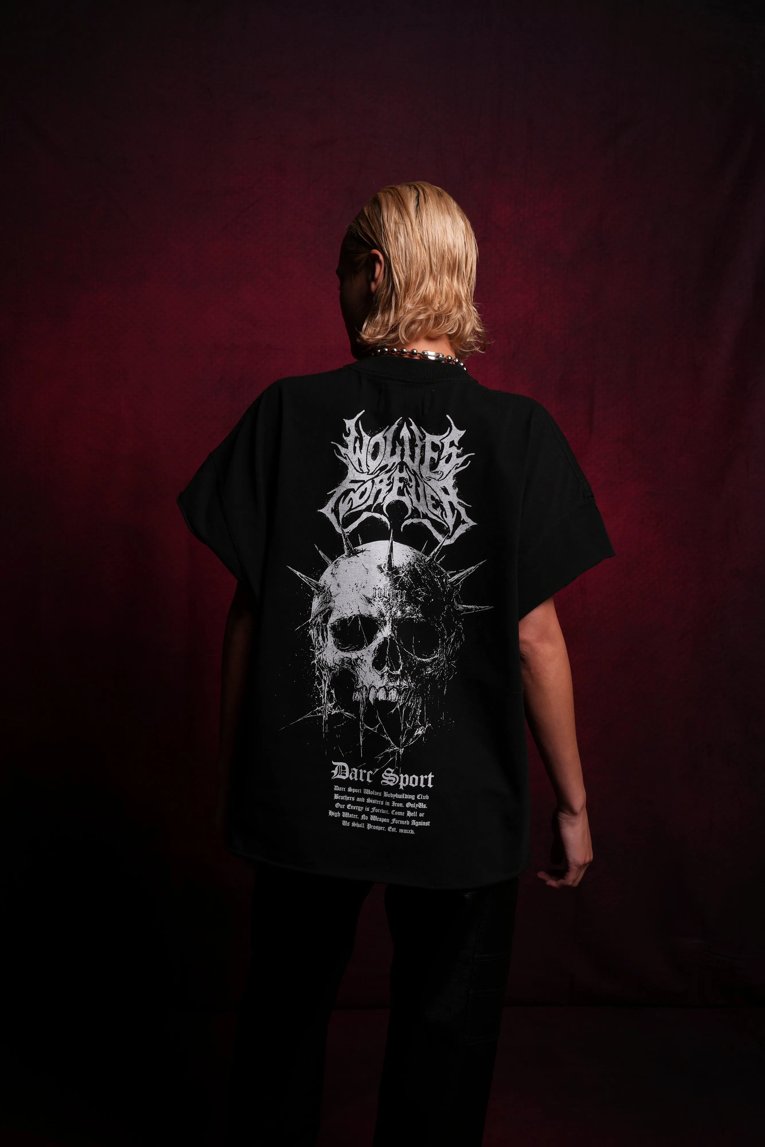 Mourning Star "Grunge" Cut Off Tee in Black