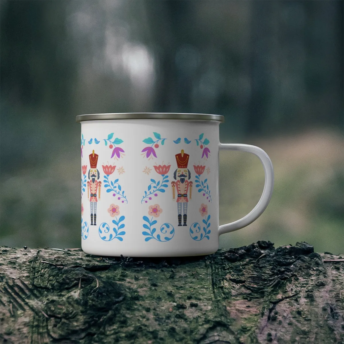 Nutcracker Camping Mug, Christmas Camping Mug, Stainless Steel Holiday Mug, Pink Blue Purple Christmas Cup, Travel Cup
