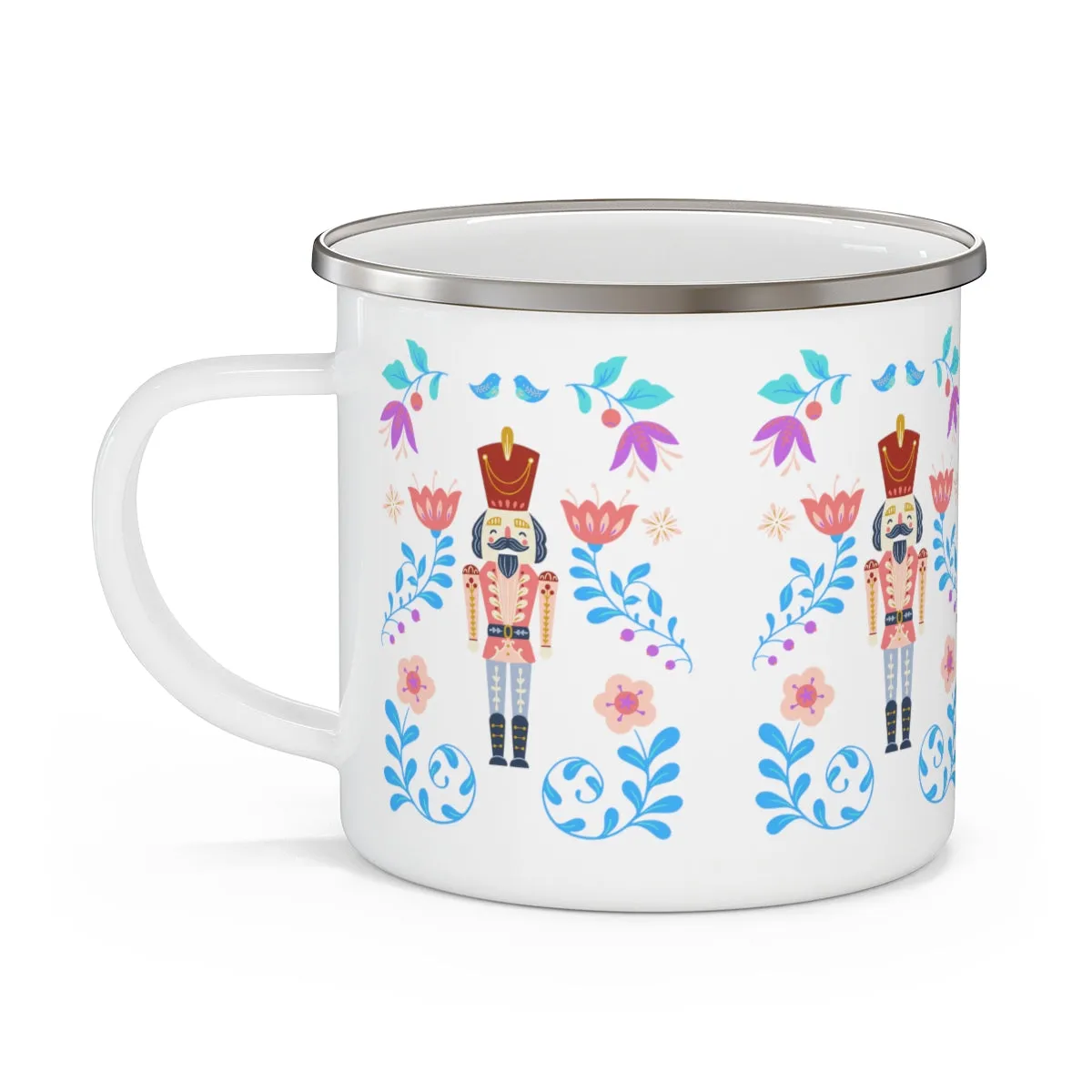 Nutcracker Camping Mug, Christmas Camping Mug, Stainless Steel Holiday Mug, Pink Blue Purple Christmas Cup, Travel Cup
