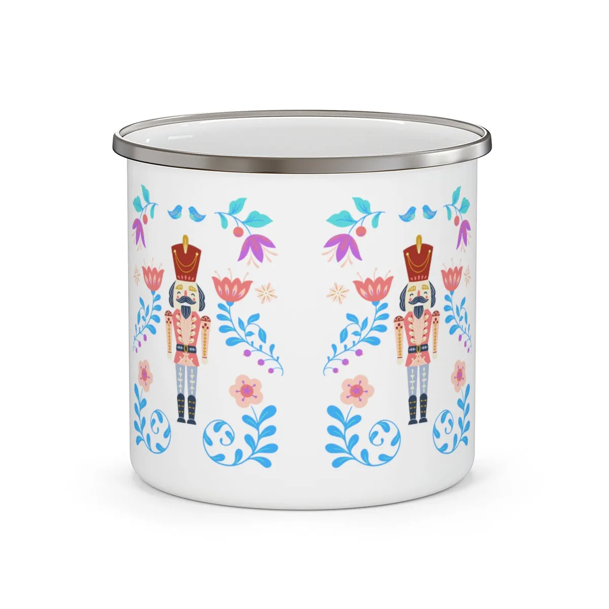 Nutcracker Camping Mug, Christmas Camping Mug, Stainless Steel Holiday Mug, Pink Blue Purple Christmas Cup, Travel Cup