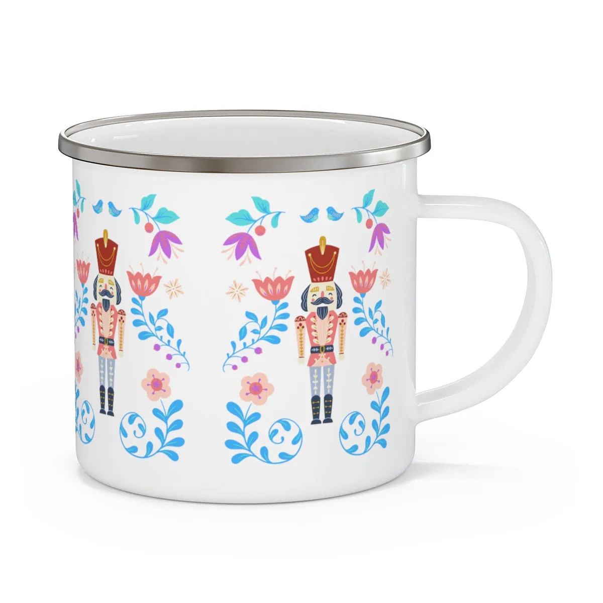 Nutcracker Camping Mug, Christmas Camping Mug, Stainless Steel Holiday Mug, Pink Blue Purple Christmas Cup, Travel Cup