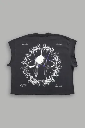 Ragnarok "Grunge" Cut Off Tee in Wolf Gray