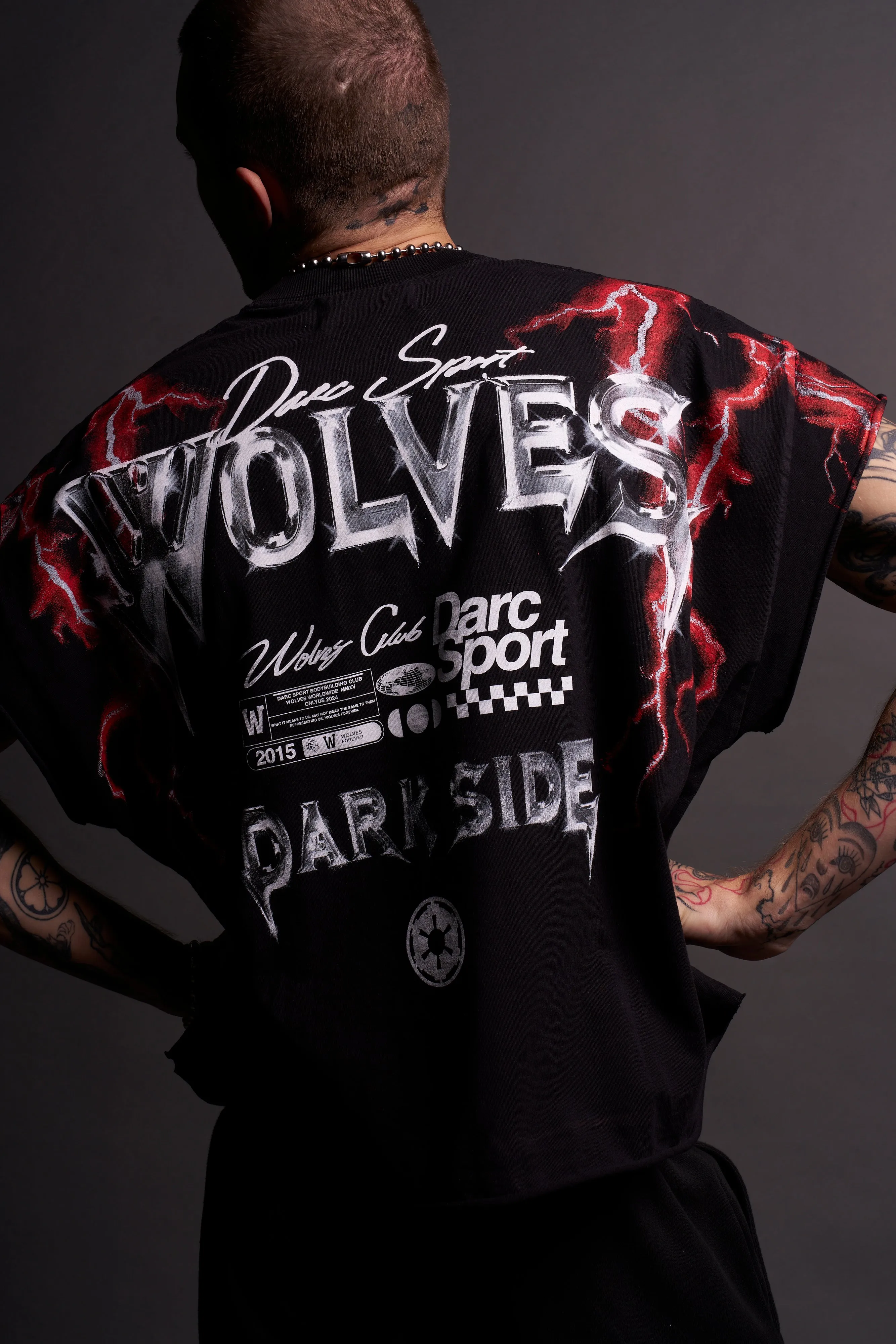 Ride The Lightning "Grunge" Cut Off Tee in Black
