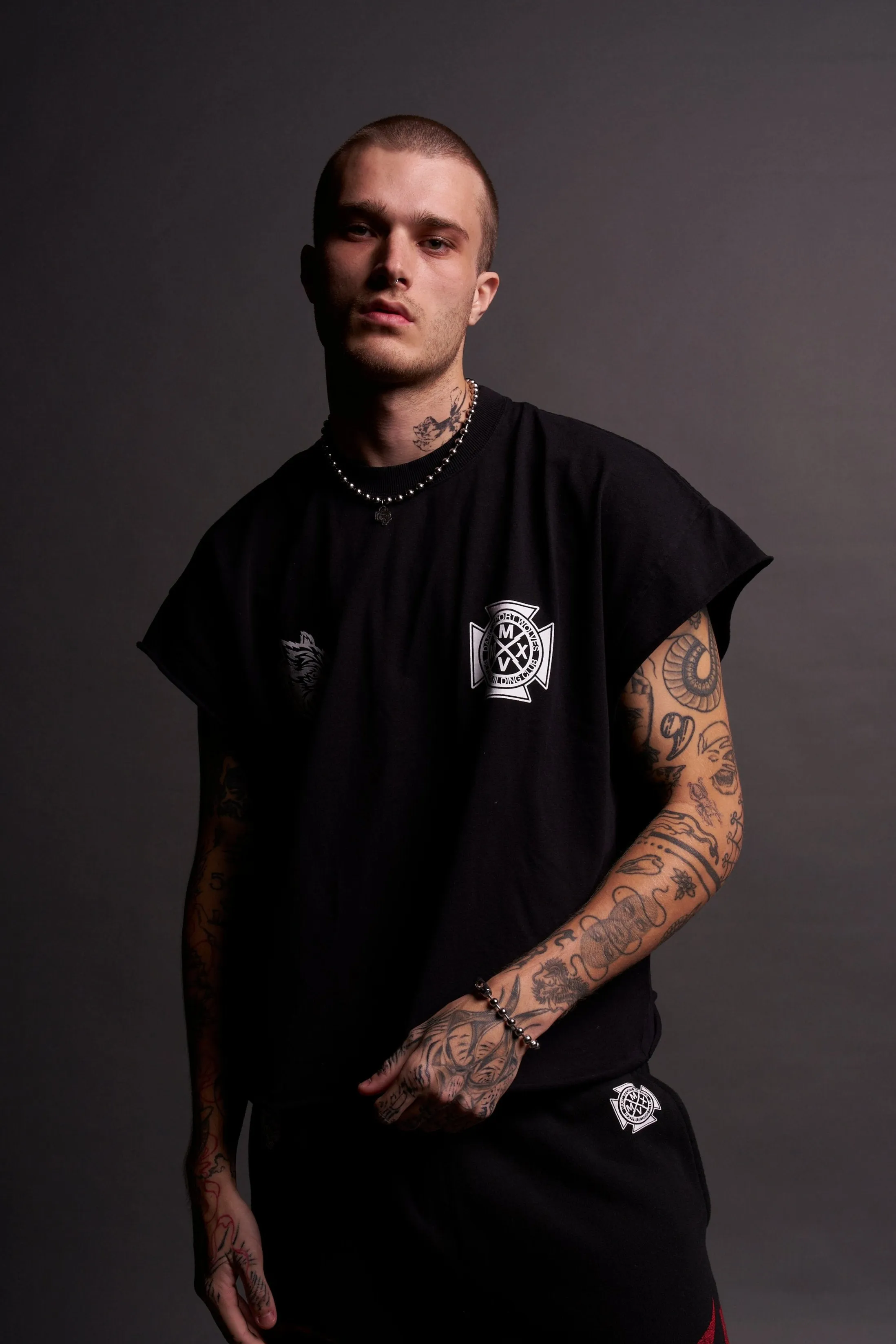 Ride The Lightning "Grunge" Cut Off Tee in Black