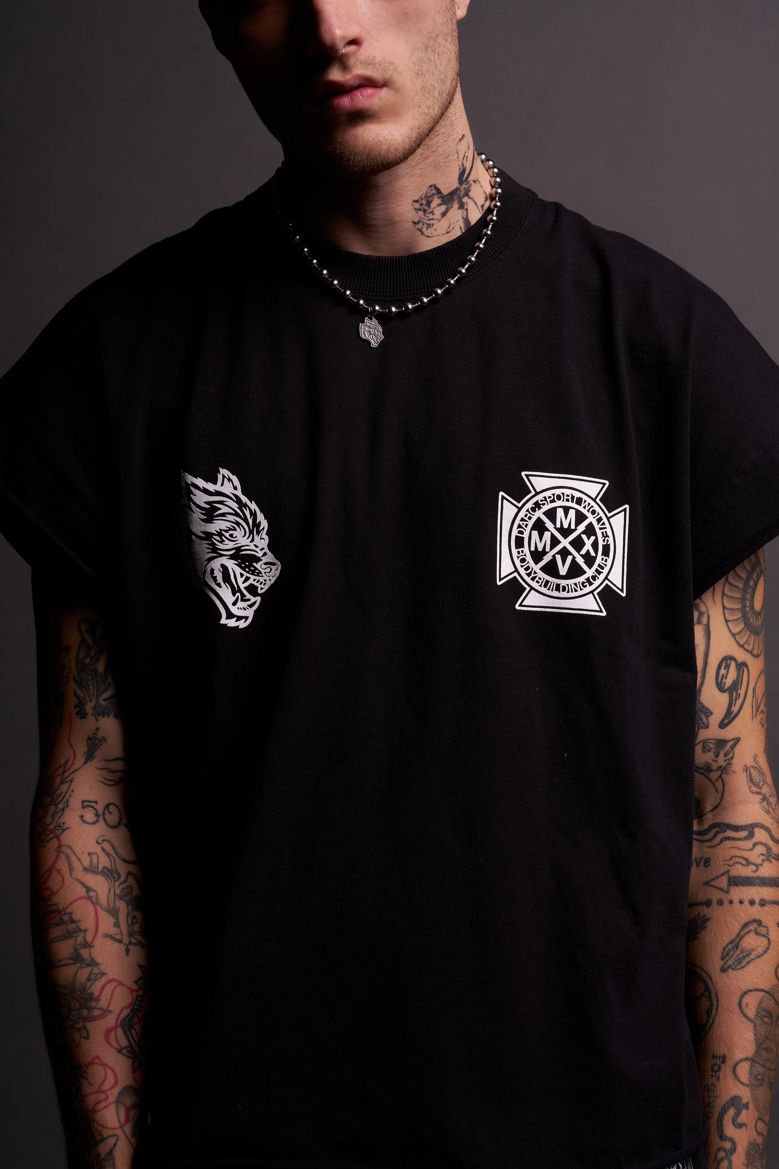 Ride The Lightning "Grunge" Cut Off Tee in Black