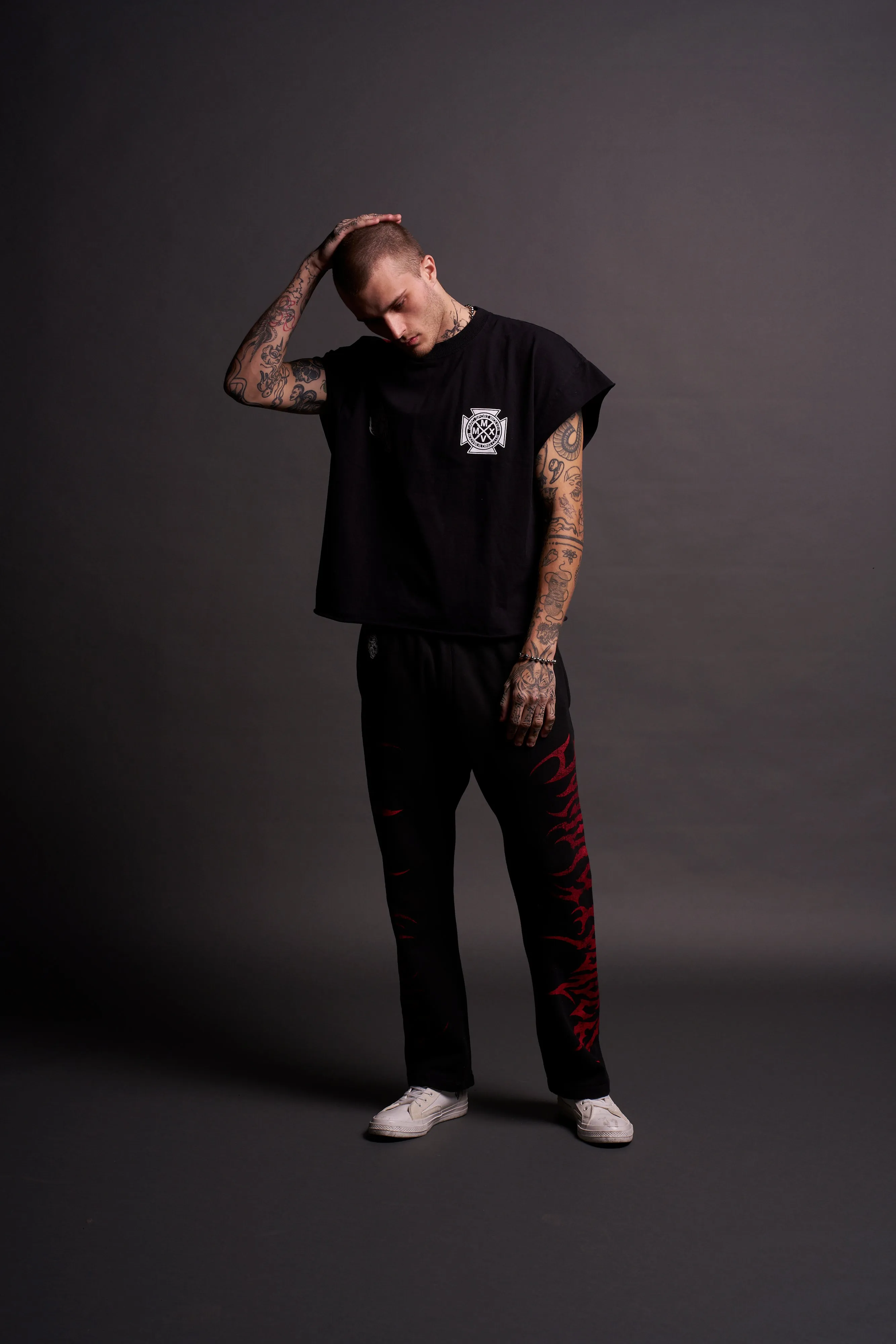 Ride The Lightning "Grunge" Cut Off Tee in Black