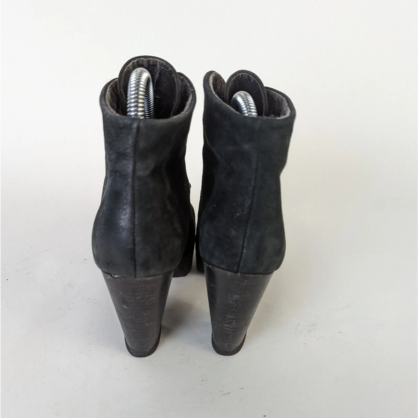 Steve Madden Raspy Black Suede Chunky Ankle Boots -  8.5