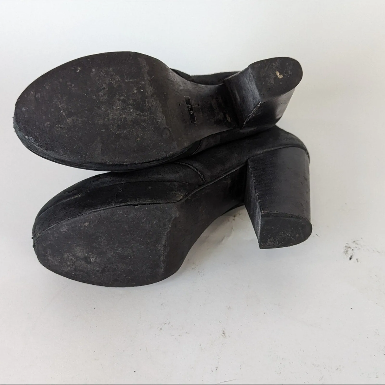 Steve Madden Raspy Black Suede Chunky Ankle Boots -  8.5