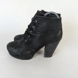 Steve Madden Raspy Black Suede Chunky Ankle Boots -  8.5