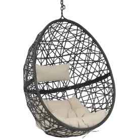 Sunnydaze Caroline Outdoor Hanging Egg Chair with Cushion