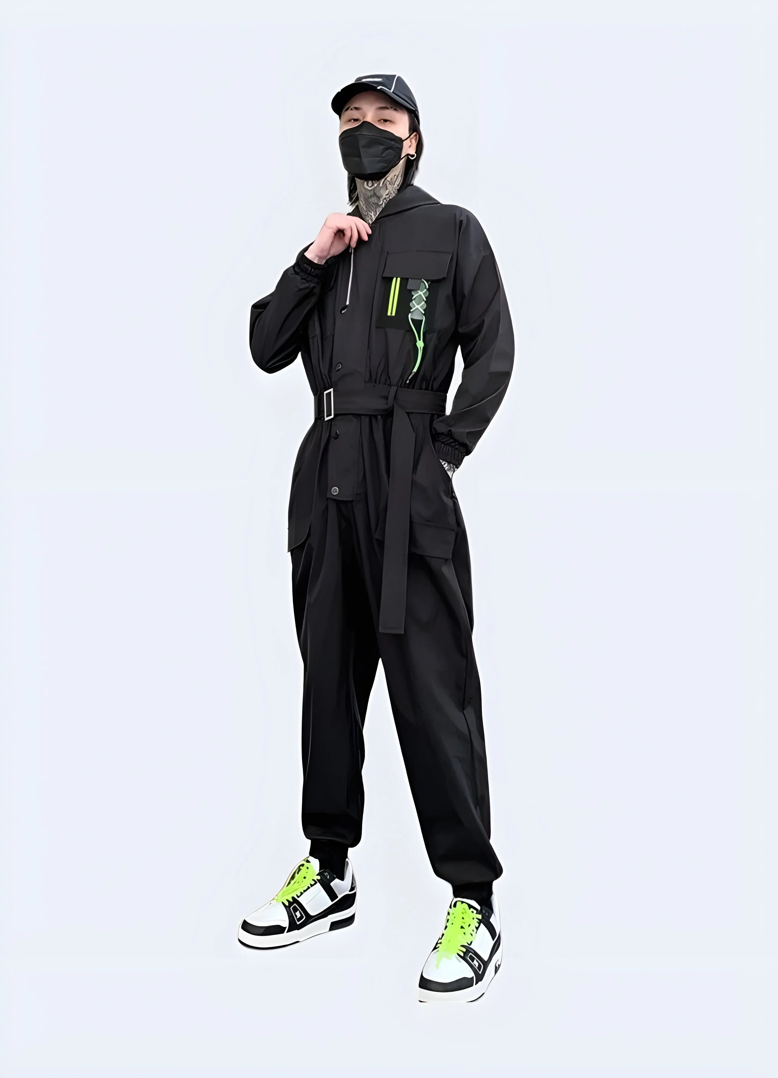 Techwear Jumpsuit with Hood