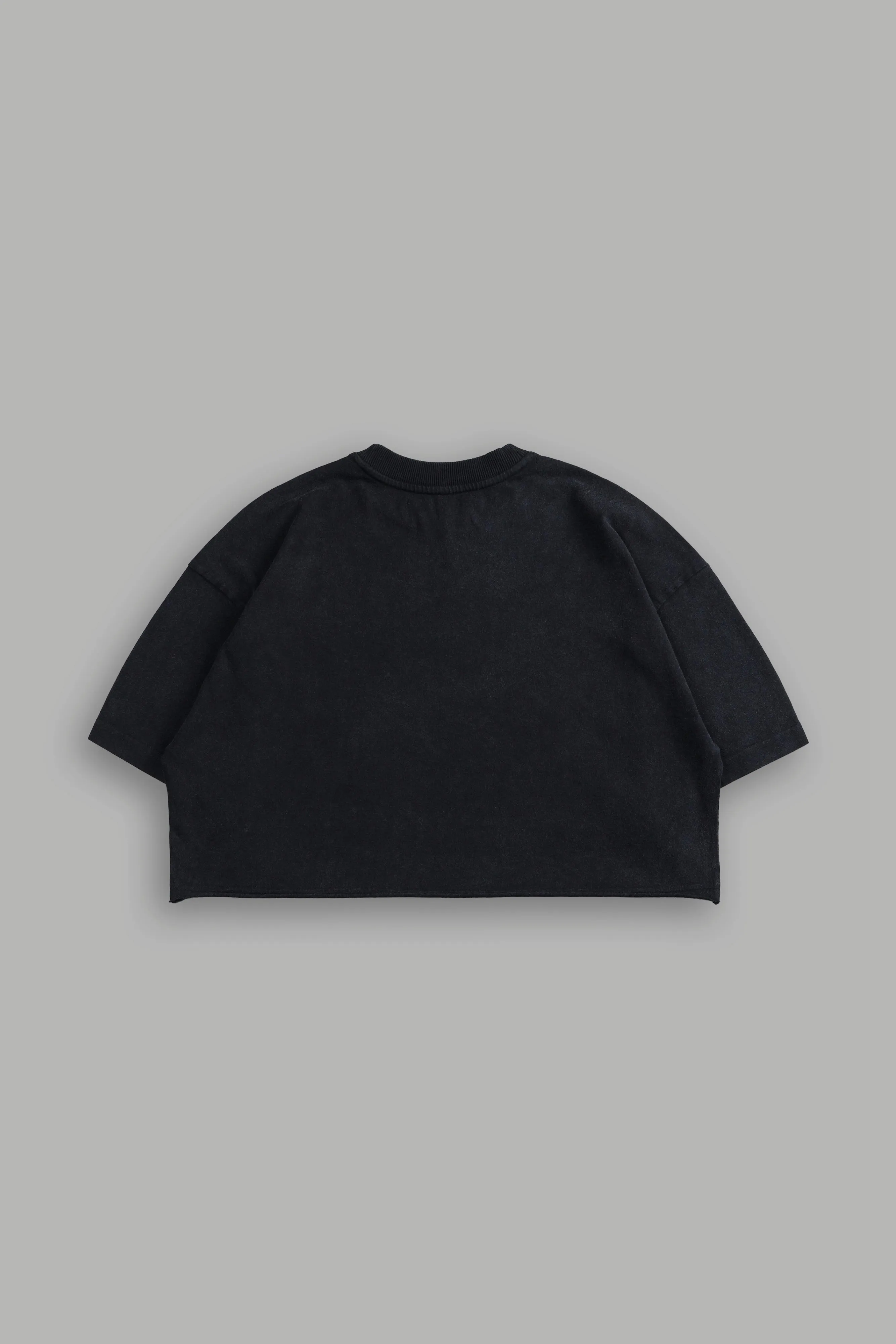 Viking Cherub "Grunge" Oversized (Cropped) Tee in Black