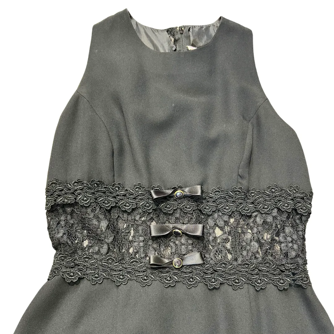 Vintage 90’s “Gothic” Brand, Lace Trim, Mini Dress