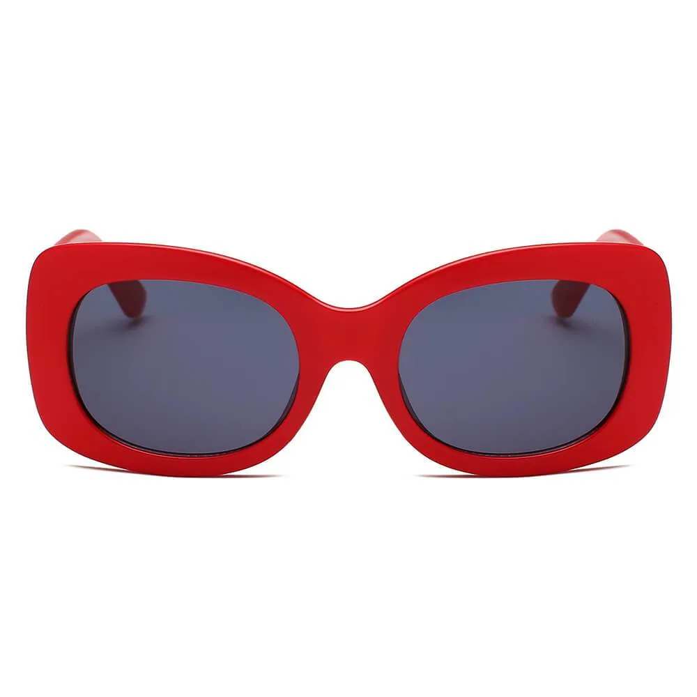 Wavly - Retro Rectangle Oversize Sunglasses