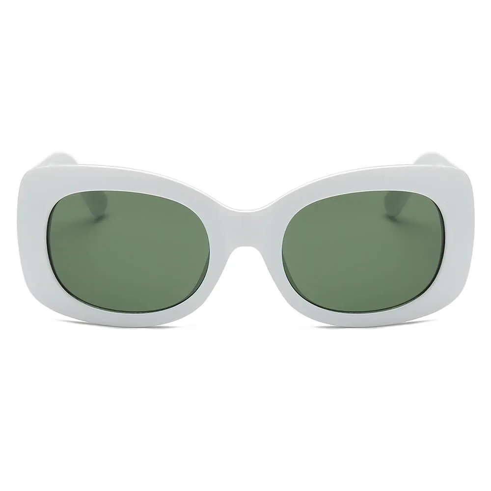 Wavly - Retro Rectangle Oversize Sunglasses