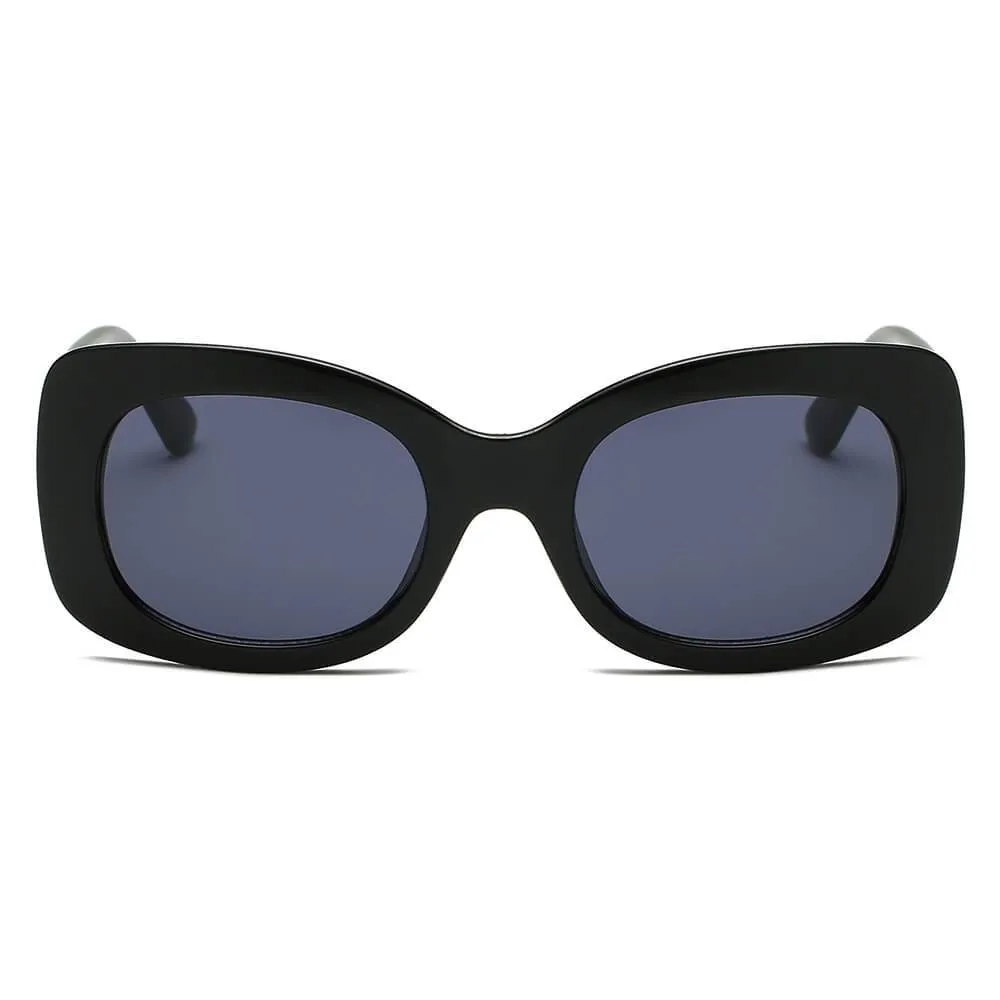 Wavly - Retro Rectangle Oversize Sunglasses